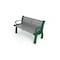 Frog Furnishings Gray 4' Heritage Bench with Green Frame PB 4GRAGFHER - alternate 1